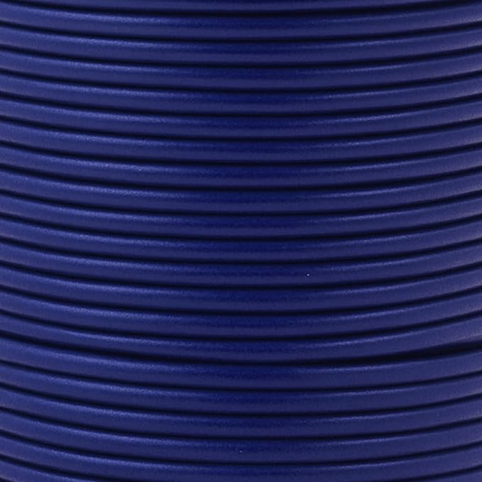 Mandala Crafts Round Genuine Navy Blue Leather Cord for Jewelry Making – 1.5mm Cowhide Leather Rope String Lace for Kumihimo – 20 Yards Cowhide Craft Cording Spool