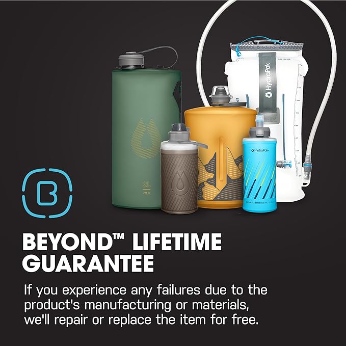 HydraPak Flux - Collapsible Backpacking Water Bottle (750ml, 1L, 1.5L) - BPA Free, Ultra Light, Spill-Proof Twist Cap