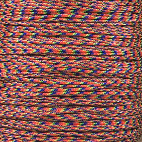 Paracord Planet 95lb Paracord – 1 Strand Type I Parachute Cord for Outdoors and DIY – Kaleidescope (10 ft)