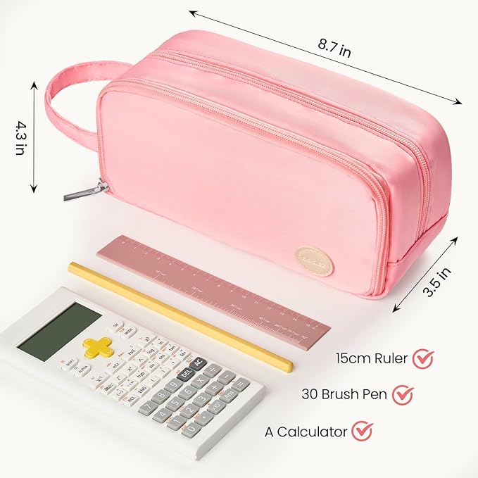 Sooez Pencil Case, Large Pencil Pouch Pencil Bag with Pull-Out Organizer for Quick Access, Cute Pencil Case with Sturdy Zipper, Aesthetic School Supplies for Girls Boy Women, Purple