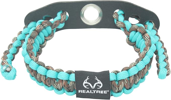 Realtree® Paracord Archery Bow Wrist Sling - 100% Full Grain Leather 550 Paracord