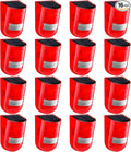 Qualirey Solar Sound and Light Alarm Motion Sensor 129db Outdoor Security Siren Waterproof Activated Detector Driveway Alarm 6 LEDs Flash Warning Deterrent Strobe System for Home, Farm(Red,16 Pack)