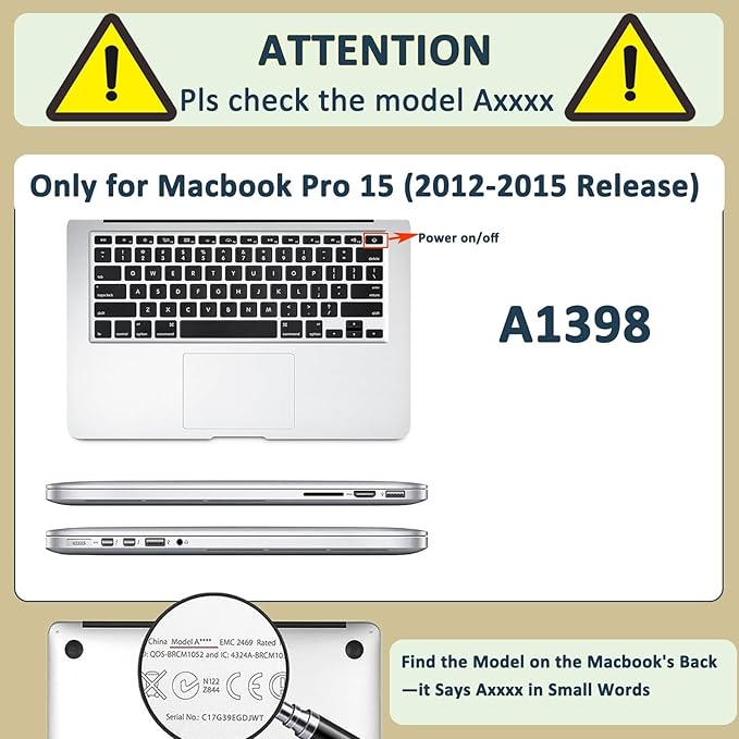 Protective Case for MacBook Pro 15 inch Retina 2012-2015 Release (Model A1398),Durable Plastic Hard Shell Case Cover & Keyboard Cover for Apple Laptop Pro 15.3",Pink Marble