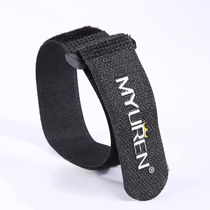 1"x 24"-12 Pack Reusable Fastening Cable Straps with Buckle Adjustable Hook and Loop Securing Strap Multi-Purpose Cinch Strap for Cord Management