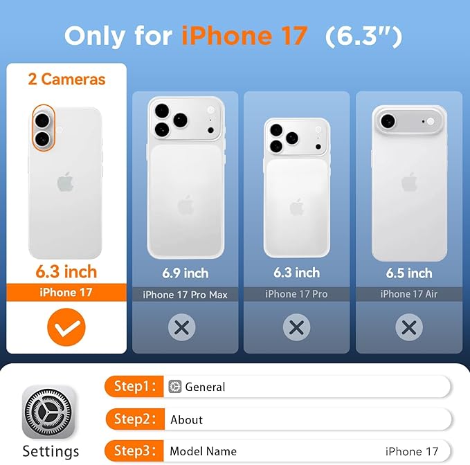 WIFORT for iPhone 17 Waterproof Case, [Fit for Magsafe] with Sapphire Lens & Screen Protector, IP68 Full Body 15FT Military Shockproof, Magnetic Frosted Phone Cover with Lanyard, 6.3" Orange
