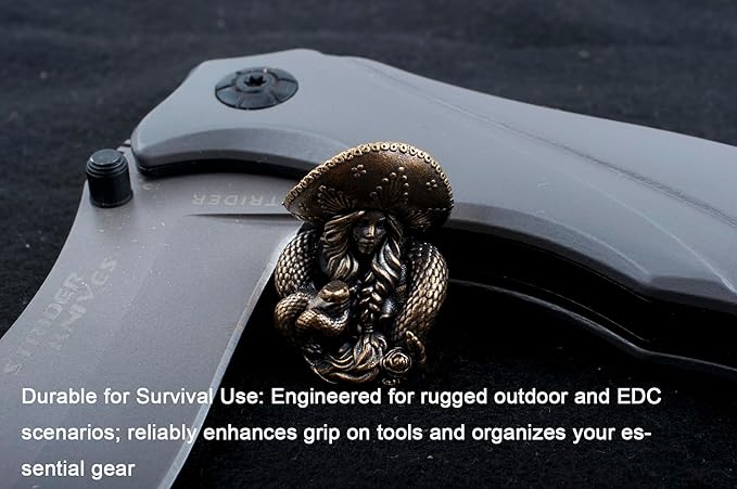 Paracord Beads with Hole for Crafting Survival Knife Lanyard Keychains, Zipper, DIY Projects (Snake)