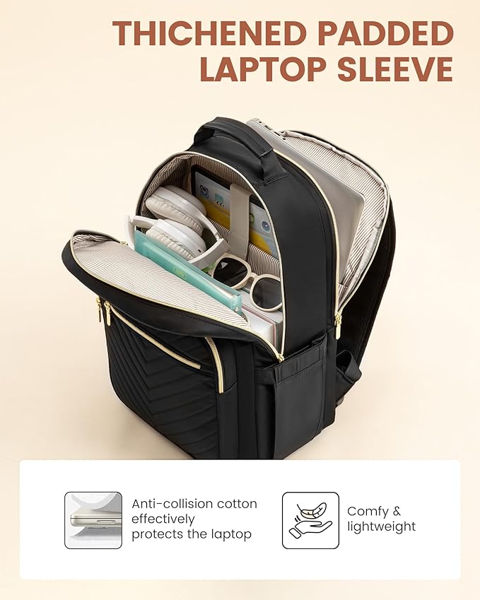 LOVEVOOK Laptop Backpack for Women with Giant Tumbler Holder 18.4 inch,Designer Travel Backpack Laptop Bag College Backpack,Quilted Work Nurse Teacher Backpack Purse Computer Bag Daypack,Royal Purple