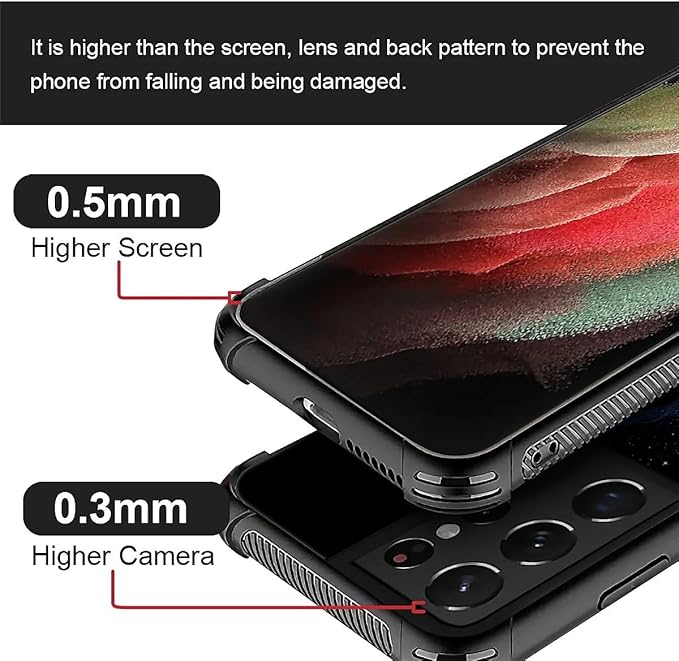 for Samsung Galaxy S21 Ultra Case, Galaxy Fox Wolf Pattern Graphic Design Girl Boy Soft Silicone Hard Acrylic Shock Protection for Samsung Galaxy S21 Ultra