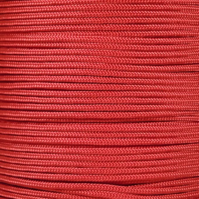 Paracord Planet | Type II Commercial Grade 425 Paracord – 425 LB Tensile Strength W/ 3mm Diameter (Imperial Red, 100 FT)
