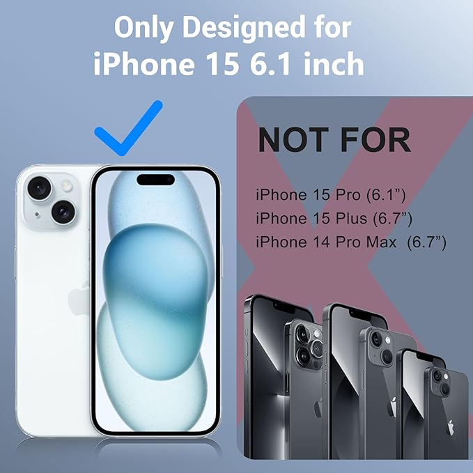 Red2Fire for iPhone 15 Case Waterproof, [Built-in Screen Protector & Camera Protector][Compatible with MagSafe][Full Body Shockproof][IP68 Waterproof][Dustproof] Phone Case 6.1" Black/Clear