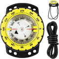 Scuba Dive Compass, Waterproof 5ATM Marine Navigation Wrist Compass with Bungee Mount and Cord, Glow in The Dark for Underwater Diving, Sailing, Camping, Kayaking, Hiking