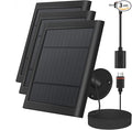 Paodekua 3 Pack 4W Solar Charger for Spotlight & Stick Up Outdoor Cam, Black, High Efficiency, 10FT/3M Long Cable with USB-C to Barrel Plug