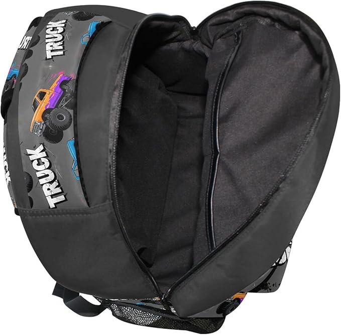 Wamika Monster Truck Boys Backpack Racing Cars School Backpacks Kids Girls Preschool Book Bag