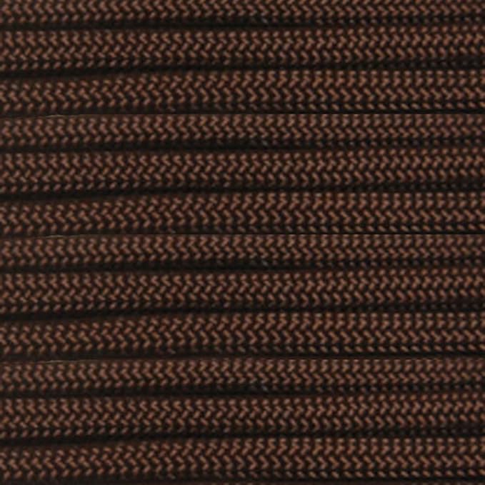 Paracord Planet Solid Color 550lb Paracord – 7 Strand Type III Nylon Cord for Indoor and Outdoor Tasks – Chocolate Brown (250 ft)