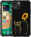for iPhone 14 Case, Pig Sunflower Yellow Sunshine Pattern Graphic Design Girl Boy Soft Silicone Hard Acrylic Shock Protection for iPhone 14