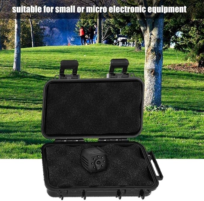 Protective Waterproof Case, Outdoor Shockproof Storage Case with Sponge for Loading Smartphone Hard Drive and Other Small Electronic Devices (B)