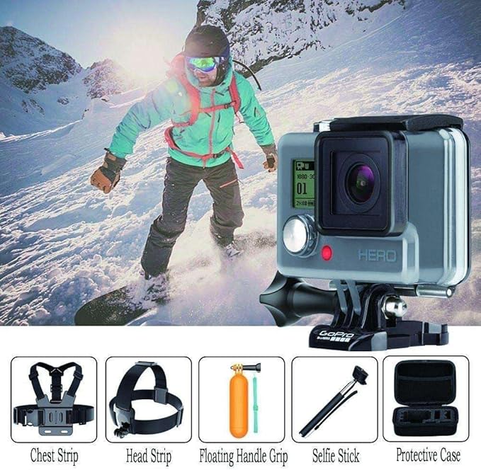 Navitech 18-in-1 Action Camera Accessories Combo Kit with EVA Case - Compatible with XTU S6 4K30fps 20MP Action Camera