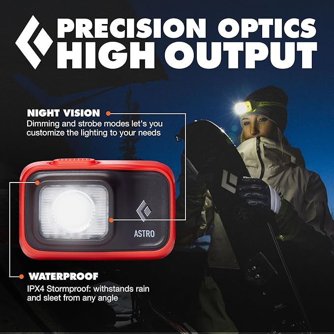 BLACK DIAMOND Astro 300 Headlamp | 300 Lumens Brightness | 3X AAA Battery Operated (Included) | Compact & Lightweight | Octane