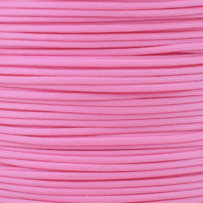 Paracord Planet Solid Color 550lb Paracord – 7 Strand Type III Nylon Cord for Indoor and Outdoor Tasks – Rose Pink (25 ft)