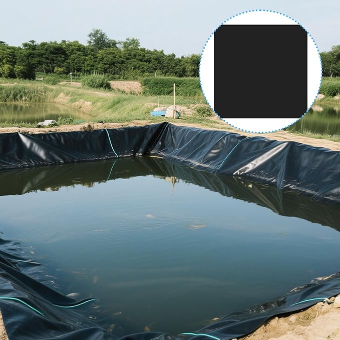5 Pcs 12 x 12 Inches Large Pond Liner Repair Patch Self-Adhesive EPDM Liner Repair Patch Kit Thickened EPDM Pond Liner Seam for Garden Pond Patch Cover Liner Repair