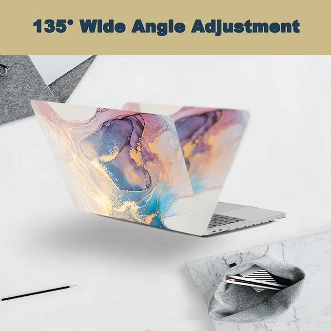 Hard Case for New MacBook Air 13 inch M2 M3 M4 2022 2024 2025 Release (Model A3240 A3113 A2681),13.6" Protective Case Cover & Keyboard Cover for Laptop Air 13.6",Pink Marble