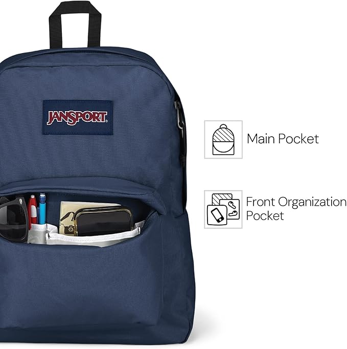 JanSport SuperBreak One Backpack - Durable, Lightweight Bag with 1 Main Compartment, Front Utility Pocket with Built-in Organizer, Premium Backpack, Faded Sage