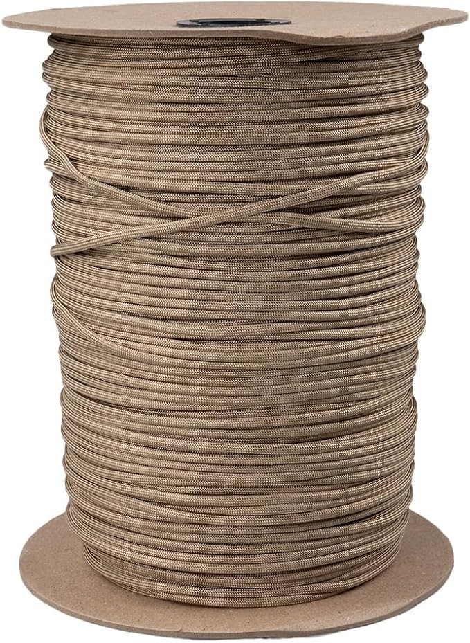 Paracord Planet Solid Color 550lb Paracord – 7 Strand Type III Nylon Cord for Indoor and Outdoor Tasks – Light Brown (10 ft)