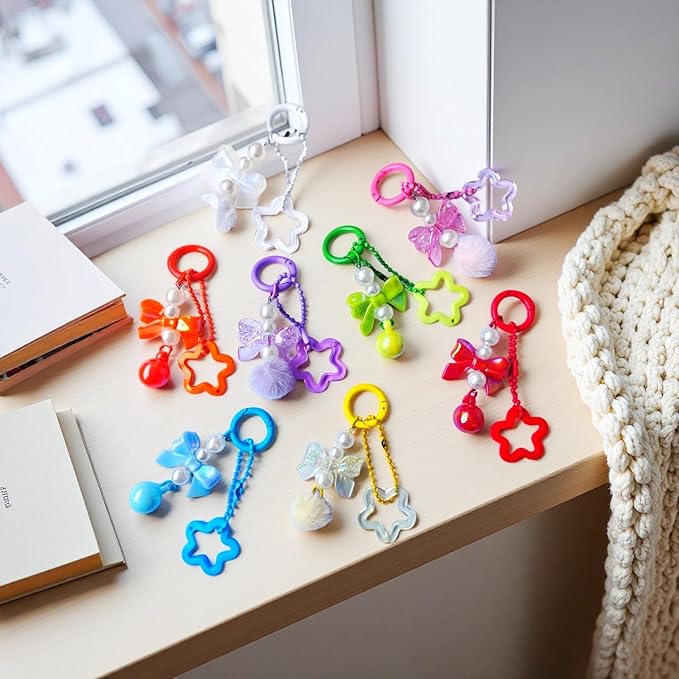 Carabiner Clip 48Pcs Black Metal Key Ring Clip Circle Keychain Rings Bulk Spring O Ring Round Cute Carabiner Spring Snap Hook Key Chain Clips for DIY Keychain Bag Charm Handbag Purse Dog