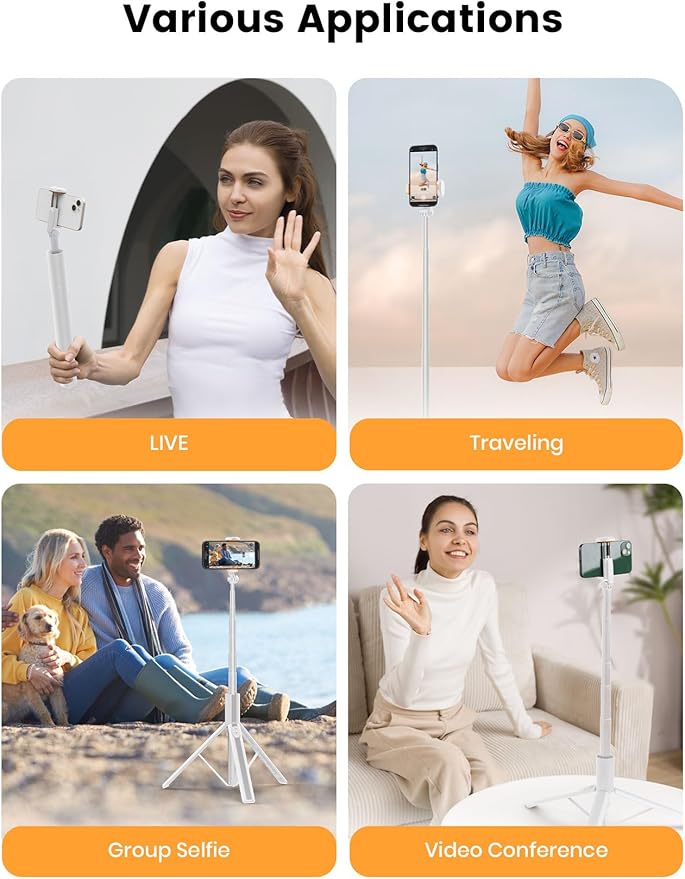 ANXRE 71" Phone Tripod, NT79 Extendable Selfie Stick with 1/4" Camera Mount for Cell Phone＆Camera, Phone Tripod Stand Holder with Remote Compatible with iPhone Android, Camera