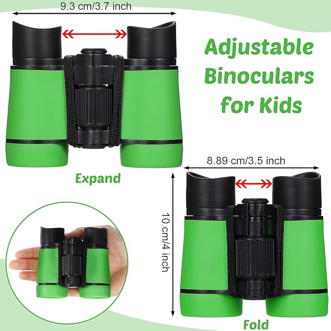 Yunsailing 9 Pack Kids Binoculars, Shockproof Compact Binoculars for Kids, Folding Outdoor Explorer Toy for Bird Watching, Camp, Scavenger Hunt, Classroom Activities, VBS, Party Favor(Multicolored)