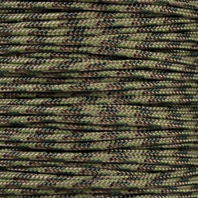 Paracord Planet | Type II Commercial Grade 425 Paracord – 425 LB Tensile Strength W/ 3mm Diameter (Multi Camo, 50 FT)