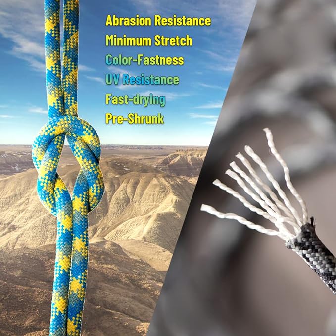 HERCULES Type III Paracord 550 Paracord Rope Parachute Cord, 1000' White for Survival Rope, Survival Cord