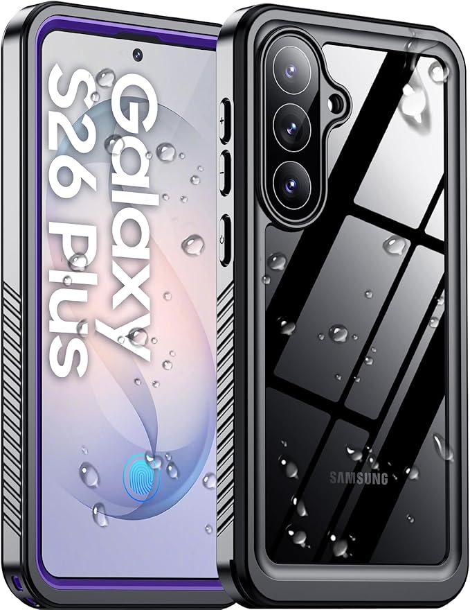 Temdan Designed for Samsung Galaxy S26 Plus Case Waterproof, Built-in Lens & Screen Protector Military Shockproof Dropproof IP68 Underwater Full Body Phone Case for Galaxy S26 Plus 5G 6.7"-Purple