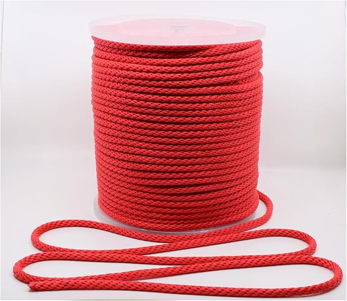 T.W Evans Cordage 98330 3/8-Inch by 500-Feet Solid Braid Propylene Multifilament Derby Rope, Red