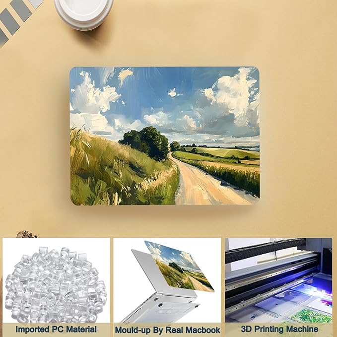 Laptop Case for New MacBook Pro 13 inch M1 M2 2016-2022 Release (Model A2338 A2289 A2251 A2159 A1989 A1708 A1706),Arts Pro 13.3" Hard Case Cover & Keyboard Cover,Green Forest