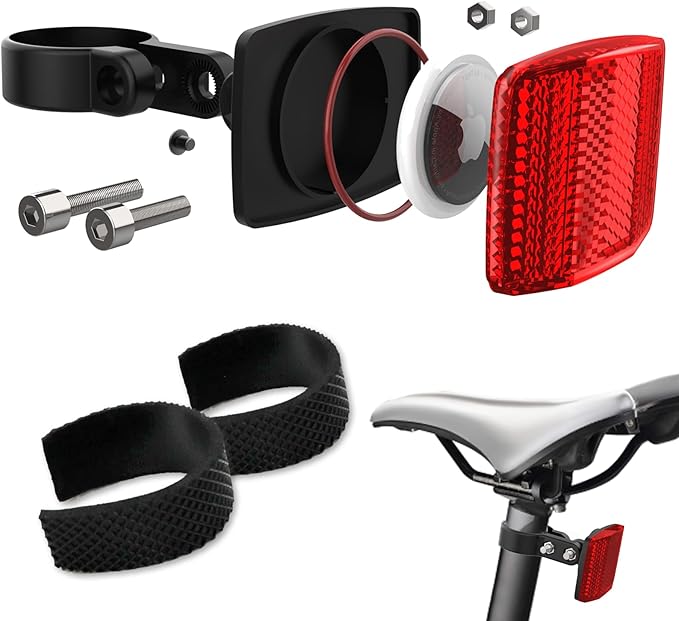 Airtag Bike Mount - Hidden GPS Tracker Case for Apple Airtag, Anti-Theft Holder for Electric Bicycle and Scooter