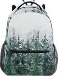 Winter Forest Kids Backpack Pinewood Tree School Backpacks Boys Girls Preschool Book Bag