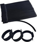 100 PCS 6 Inches Black Reusable Cable Ties, Adjustable Cord Straps, Cable Organizer, Cord Wrap and Hook Loop Cords Management