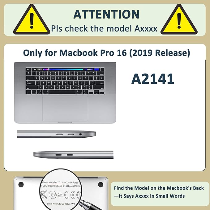 Hard Case for MacBook Pro 16 inch with Touch Bar/Touch ID 2020 2019 Release (Model A2141),Waterproof Plastic Laptop Case Cover Protector & TPU Keyboard Cover,Cool Astronaut