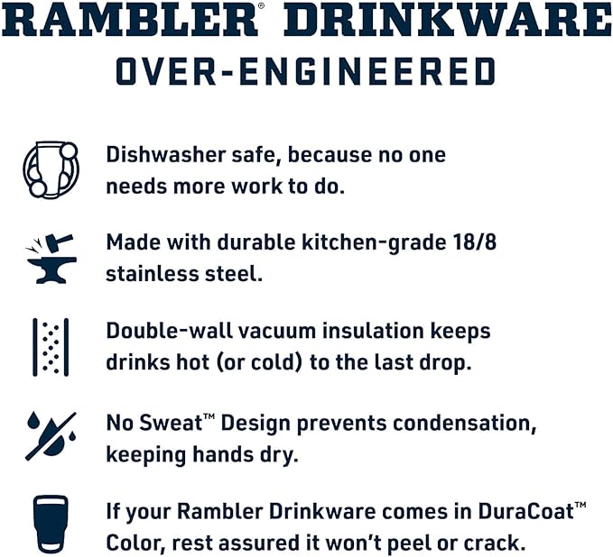 YETI Rambler 35 oz Tumbler with Handle and Straw Lid, Travel Mug Water Tumbler, Vacuum Insulated Cup with Handle, Stainless Steel, Papaya