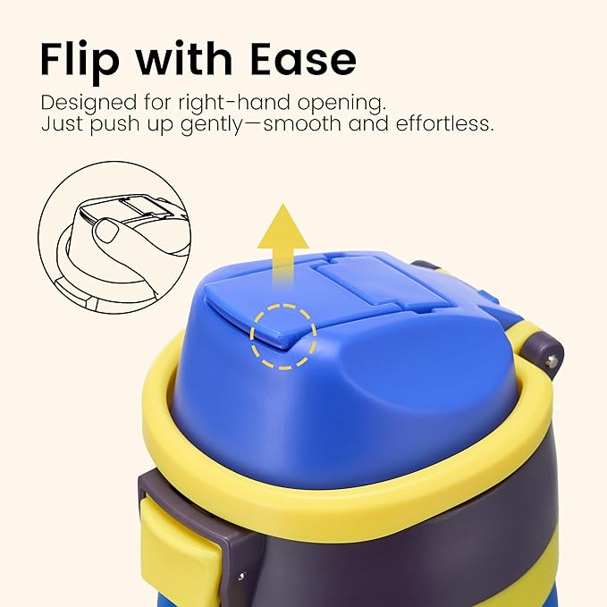 Fijinhom 32 oz Insulated Water Bottle with 2-in-1 Straw and Spout Lid, Stainless Steel Double Wall Vacuum Flask, Sports Water Bottle Keeps Cold 24H, Leak Proof for Gym, Outdoor, Travel (Blue)