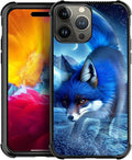 for iPhone 15 Pro Case, Snowy Mountain Fox Lake Pattern Graphic Design Girl Boy Soft Silicone Hard Acrylic Shock Protection for iPhone 15 Pro