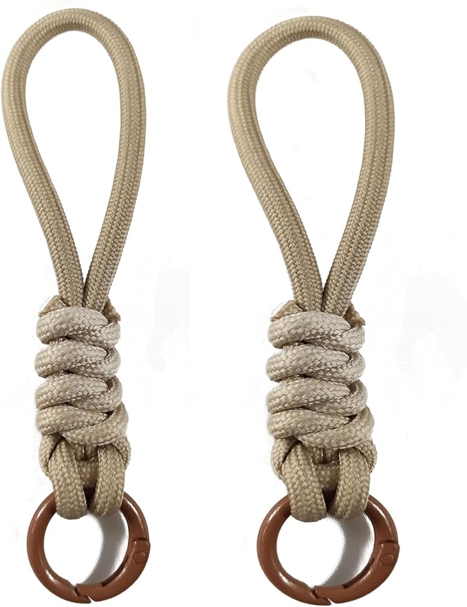 Colorful Braided Paracord Keychain, 12cm Length, Multi-Color Pack with Ring, Decorative Woven Rope Strap