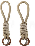 Colorful Braided Paracord Keychain, 12cm Length, Multi-Color Pack with Ring, Decorative Woven Rope Strap