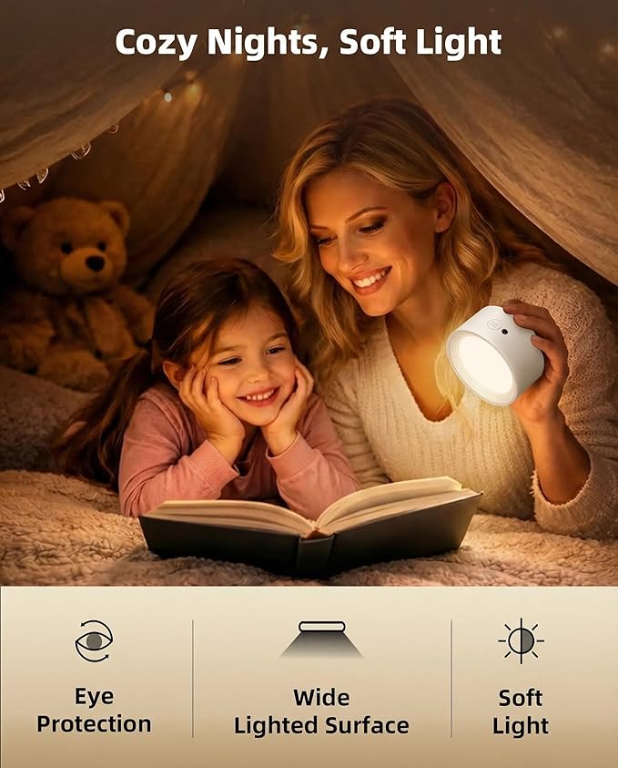 LED Wall Mounted Lights, Rechargeable Wall Sconces Lamp, 3 Color Temps & Remote and Touch, 360° Rotation Dimmable Cordless Wall Light for Study Bedroom Reading Bedside(White, 1 Pack)