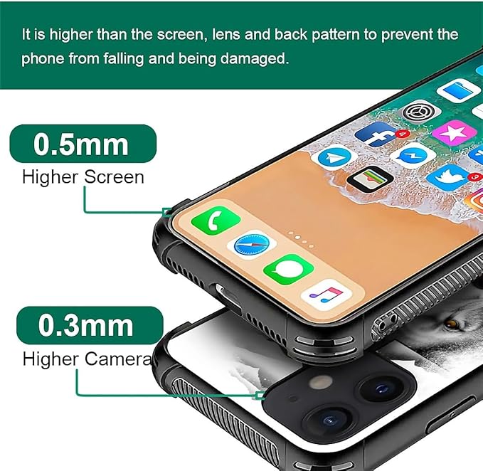 for iPhone 12/12 Pro Case, Lion Cross Jesus Christ Dove Pattern Graphic Design Girl Boy Soft Silicone Hard Acrylic Shock Protection for iPhone 12/12 Pro