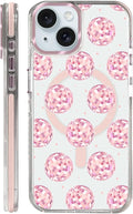 Case for iPhone 15,[Compatible with MagSafe],Disco Balls Pink Phone Case Design，for Women Girls Magnetic Clear Cover - Slim, Sleek, & Shockproof Protection