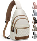 Capolo Sling Bag for Women Men Waterproof Crossbody Bags for Women Trendy Casual Fanny Pack with Convertible Shoulder Strap Chest Bag for Travel Hiking(Beige, Medium)
