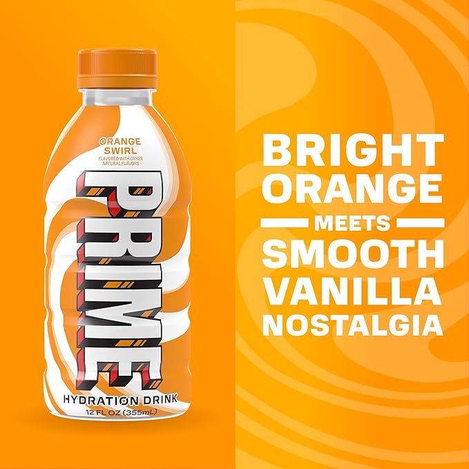 PRIME HYDRATION Variety, Dragonfruit Fusion, Orange Swirl, & Future Freeze Sports Drinks, Electrolyte Enhanced to Replenish Fluids, Zero Added Sugar, B Vitamins, Antioxidants, 12 Fl Oz, 15 Pack