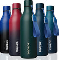 BJPKPK Insulated Water Bottles, 25 oz Stainless Steel Metal Water Bottle with Strap, BPA Free Leak Proof Jugs, Mugs, Flasks, Reusable Thermal Flasks for Sports & Travel, Army Green